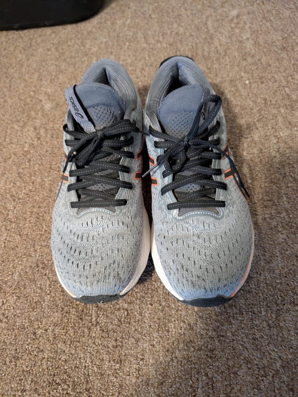 Asics Gray and Orange FFBlast Plus Running Sneakers Mens 9 (Womens 10.5) - Picture 3 of 7